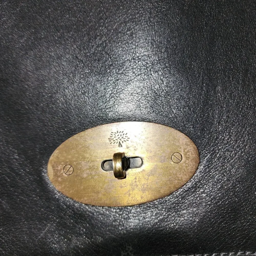 VINTAGE MULBERRY XL BLACK LEATHER ANTHONY CROSSBODY BAG